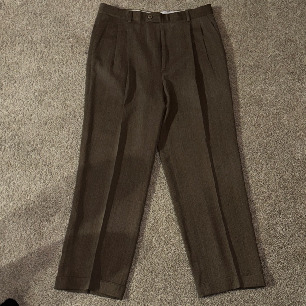 Zanella Men's Dark Brown Dress Pants